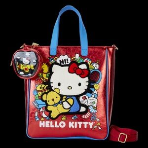 Sanrio Hello Kitty 50th Anniversary Metallic Tote Bag with Coin Bag